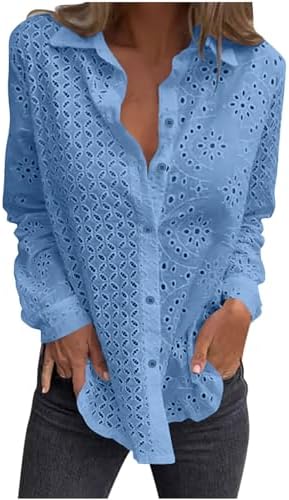 Blouses & Button-Down Shirts | Womens  Blouses For Dressy Casual Long Sleeve Shirts For Plus Size Button Down Fall Clothes For 224 Blouses & Button-Down Shirts Blouses & Button-Down Shirts