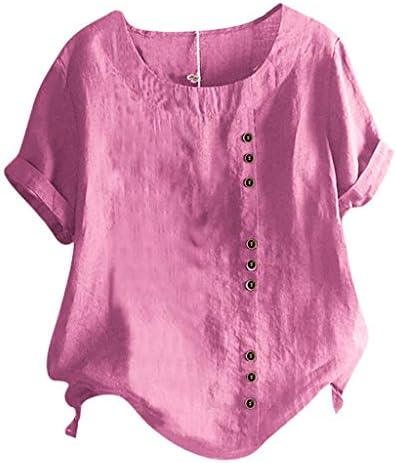 Blouses & Button-Down Shirts | Womens  Bohemian Shirt Plus Blouse Size Linen Short Top Sleeves Floral Embroidered Plus Size Tops Plus Blouses & Button-Down Shirts Blouses & Button-Down Shirts