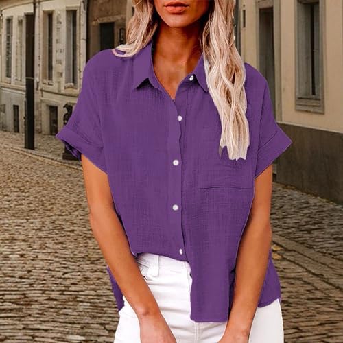 Blouses & Button-Down Shirts | Womens  Cotton Linen Henley Shirts Linen Shirts For With Pockets Long Sleeve V Neck Long Sleeve Button Down Blouses & Button-Down Shirts Blouses & Button-Down Shirts