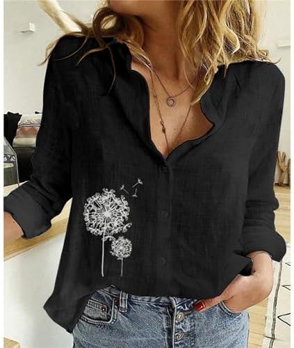 Blouses & Button-Down Shirts | Womens  Long Sleeve Shirts Fors Deep V Neck Button Down Blouses Casual Floral Print Tops Loose Fit Fashion Shirts Blouses & Button-Down Shirts Blouses & Button-Down Shirts