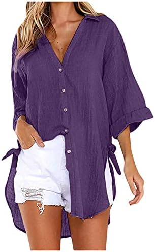 Blouses & Button-Down Shirts | Womens  Loose Blouse Casual Button Ladies Long T Shirt Shirt Tops Dresss’s Blouse Text Shirts For Blouses & Button-Down Shirts Blouses & Button-Down Shirts