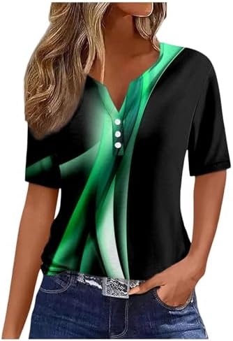 Blouses & Button-Down Shirts | Womens  Tops Neck Buttons Sexy Shirts Short Sleeve Dressy Blouses Print Sweatshirts Clothes Summer Blouses For Blouses & Button-Down Shirts Blouses & Button-Down Shirts