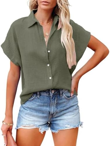 Blouses & Button-Down Shirts | Womens  White Button Down Shirt’s Boho Shirtss Shackets Clothing Trendy Concert Outfits For Thml Clothing Fors Fashion Corduroy Dress Blouses & Button-Down Shirts Blouses & Button-Down Shirts