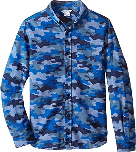 Boys’ Tops, Tees & Shirts | Babys  Chambray Camoflage Shirt (Big Kids) Denim Blue 12L (Big Kids) Babys Babys