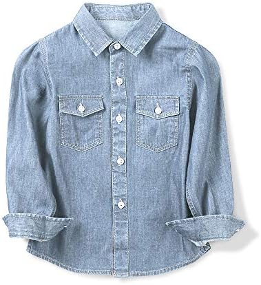 Boys’ Tops, Tees & Shirts | Babys  Denim Button Down Shirt Long Sleeve Lightweight Chambray Tops Babys Babys