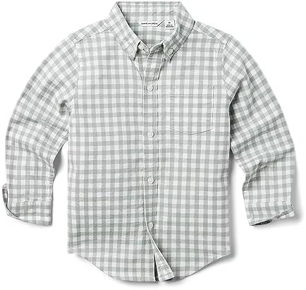 Boys’ Tops, Tees & Shirts | Babys  Janie And Jack Brushed Twill Plaid Button-Up (Toddler/Little Kids/Big Kids) Babys Babys