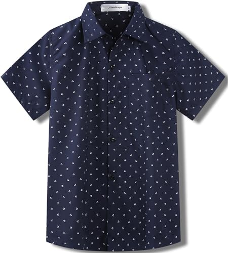 Boys’ Tops, Tees & Shirts | Babys  Kids Short Sleeve Patterned Dress Shirt Button Down Comfort Flex Shirts Summer Outfits Babys Babys