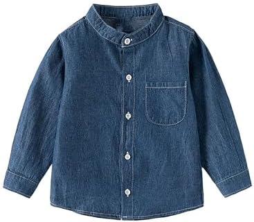 Boys’ Tops, Tees & Shirts | Babys  T Shirts Kids Fashion Denim Button Down Long Sleeve Lightweight Blouse Shirt Babys Babys