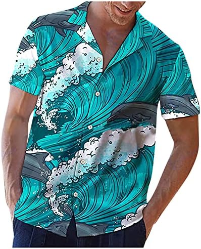 Button-Down Shirts | Mens  224 Hawaiian Resort Wear Tops Fashion Printed Short Sleeve Shirts Summer Casual Tropical Button Down Shirt Button-Down Shirts Button-Down Shirts