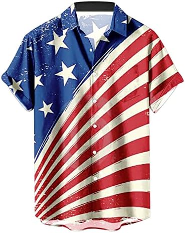 Button-Down Shirts | Mens  4Th Of July Shirts Casual Patriotic Big And Tall Shirt 4 Of July Short Sleeve Button Down American Button-Down Shirts Button-Down Shirts