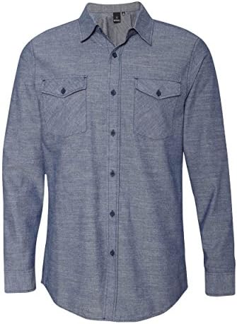 Button-Down Shirts | Mens  Burnside 8255 Chambray Long Sleeve Button Up Shirt Button-Down Shirts Button-Down Shirts