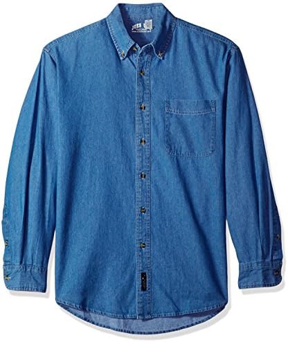 Button-Down Shirts | Mens  Joe’s Usa 6.5-Ounce Long Sleeve Denim Shirts In Sizes Xs-6Xl Button-Down Shirts Button-Down Shirts