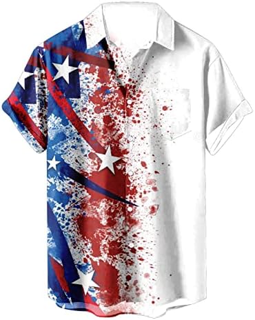 Button-Down Shirts | Mens  Patriotic Hawaiian Shirts 4Th Of July Short Sleeve Button Down Amercian Flag Shirt Memorial Day Shirt Button-Down Shirts Button-Down Shirts