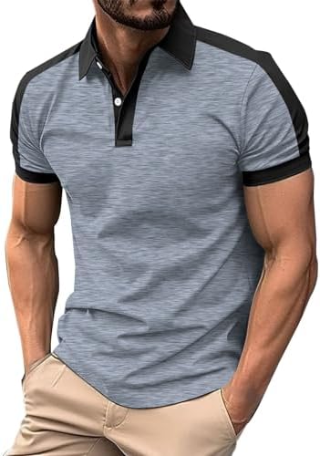 Button-Down Shirts | Mens  Polo Shirts Bottons Down Short Sleeve Casual Polo T Shirt Solid Slim Fit Golf Shirt With Pocket 224 Button-Down Shirts Button-Down Shirts