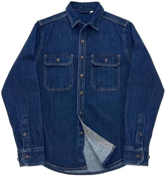 Button-Down Shirts | Mens  Retro Cotton Denim Shirts Washed Jeans Blouses Vintage Casual Workwear Tops Button-Down Shirts Button-Down Shirts