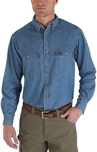 Button-Down Shirts | Mens  Riggs Workwear Logger Twill Long Sleeve Workshirt Button-Down Shirts Button-Down Shirts