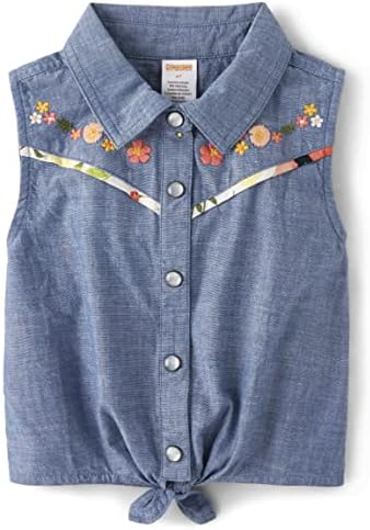 Girls’ Tops, Tees & Blouses | Babys  And Toddler Embroidered Graphic Sleeveless T-Shirts Babys Babys