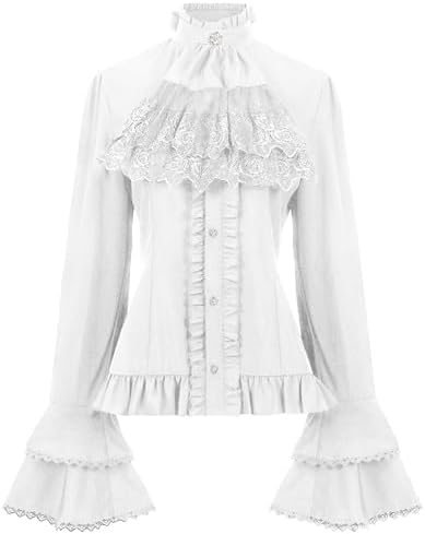 Girls’ Tops, Tees & Blouses | Babys  Long Sleeve Shirt’s Mid Century Punk Retro Pleated Lace Stitching Long Sleeved Shirt With Straps Babys Babys