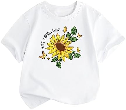 Girls’ Tops, Tees & Blouses | Babys  Shirt Have A Good Time Cartoon Print And Clothes Tops Short Sleeved Summer Toddler Babys Babys