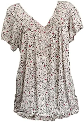 Tops, Tees & Blouses | Womens  Boho Floral Tunic Shirts Short Sleeve V Neck Ladies Summer Tops Dressy Causal Sexy Blouses Cute Clothing 2023 Clothing Tops, Tees & Blouses