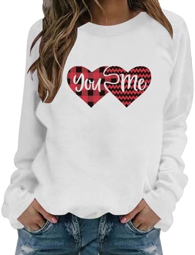 Tops, Tees & Blouses | Womens  Camisole Tops For,Valentine’s Day Pullover Love Print Trendy Round Neck Long Sleeve Top Clothing Tops, Tees & Blouses