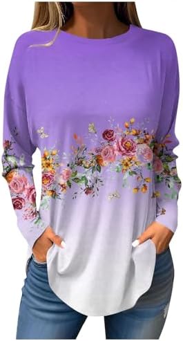 Tops, Tees & Blouses | Womens  Fall Fashion 224 Casual Long Sleeve Tunic Tops Print Plus Size Tops Crew Neck Round Hem Loose T-Shirts Clothing Tops, Tees & Blouses