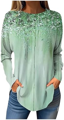 Tops, Tees & Blouses | Womens  Fall Plus Size Outfits For Long Sleeve Shirt For Chambray Shirts Casual Tops Denim Shirt Plus Sizes Tops Birthday Shirt Girl’s Shirts (Green, Xx-Large) Clothing Tops, Tees & Blouses