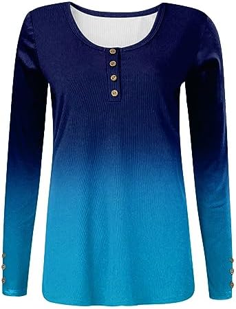 Tops, Tees & Blouses | Womens  Flekmanart Solid Button Down Henley Shirts Casual Scoop Neck Slim Fit Tunic Tops Trendy Long Sleeve Daily Work Outfits Clothing Tops, Tees & Blouses