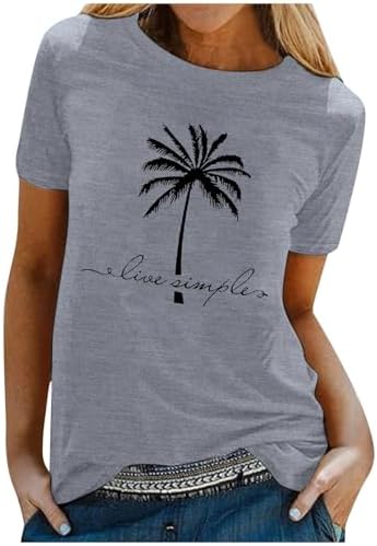 Tops, Tees & Blouses | Womens  Live Simply Coconut Print Beach Graphic T Shirt Top Flowing Shirt Clothing Tops, Tees & Blouses