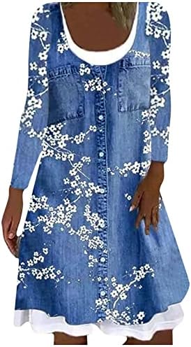 Tops, Tees & Blouses | Womens  Long Sleeve Blouse Dress Denim Shirt Dresses Button Down Chambray Cotton Topss Sundresses Summer Clothing Tops, Tees & Blouses