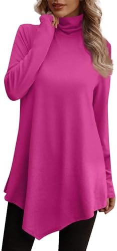 Tops, Tees & Blouses | Womens  Long Sleeve Turtle Neck Tops Casual Loose Blouse Fall Shirts’s Casual Fashion High Neck Long Sleeve Shirts Clothing Tops, Tees & Blouses