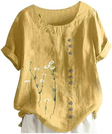 Tops, Tees & Blouses | Womens  Retro Cotton And Linen Embroidery Loose Short Sleeved Casual Shirts Tshirts V Neck Tee Clothing Tops, Tees & Blouses