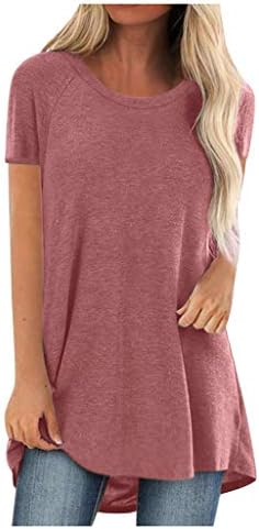 Tops, Tees & Blouses | Womens  Summer Crewneck Short Sleeve Long T-Shirt Casual Loose Fit Blouses 224 Trendy Dressy Tops Soft Comfy Tunic Clothing Tops, Tees & Blouses