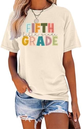 Tops, Tees & Blouses | Womens  Teacher T Shirts Graphic Tees Funny Back To School Oufits First Day Of School Shirt 224 Cute Tops Clothing Tops, Tees & Blouses