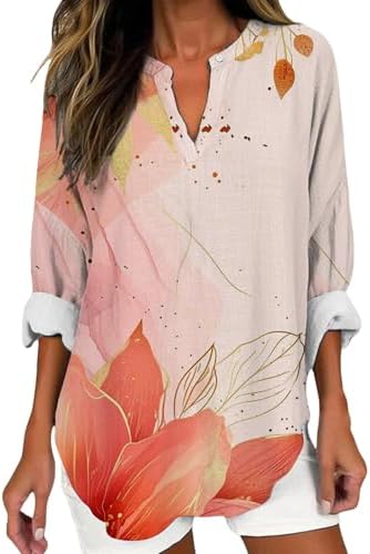 Tops, Tees & Blouses | Womens  Trendy Graphic Tops For 224 Oversized Floral Graphic Long Tops Loose Going Out Blouses Dressy Comfy Tunic Clothing Tops, Tees & Blouses