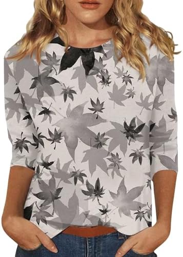 Tops, Tees & Blouses | Womens  Trendy Tops For,3/4 Length Sleeves Tops Print Graphic Round Neck Tees Blouses Summer Tops For 224 Clothing Tops, Tees & Blouses