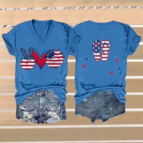 Tops, Tees & Blouses | Womens  Tshirts Shirts For Summer Casual Trendy Tops Usa Flag Funny Graphic Tees Loose T Shirts Short Sleeve Clothes Clothing Tops, Tees & Blouses