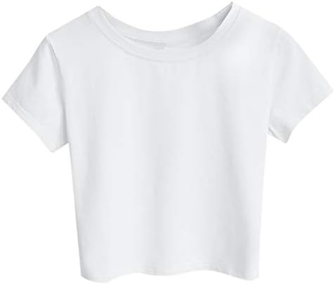 Tops, Tees & Blouses | Womens  Tshirts Shirts For Summer Tops Cropped Top Short Sleeve Shirts Solid Color Basic T Shirts Going Out Tees Clothes Clothing Tops, Tees & Blouses