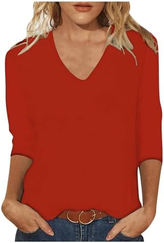 Tops, Tees & Blouses | Womens  Tshirts Shirts For Summer Tops Going Out Clothes 3/4 Sleeve Casual T Shirtss Solid Color Trendy Tunic Blouses Clothing Tops, Tees & Blouses