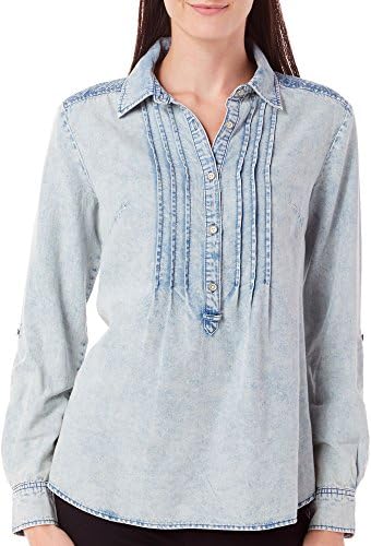 Tops, Tees & Blouses | Womens  Vintage America Blues’s Marissa Tencel Chambray Tunic, Lake Sidewash, M Clothing Tops, Tees & Blouses