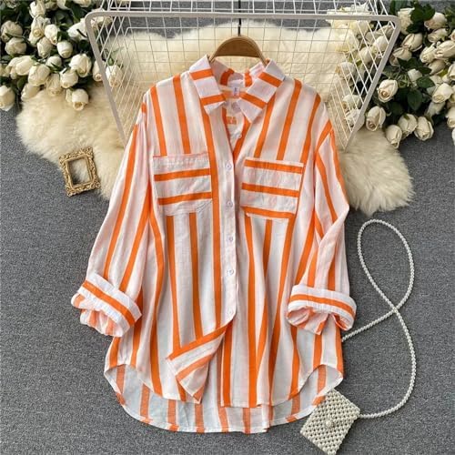 Blouses & Button-Down Shirts | Womens  Button Down Shirt Casual Long Sleeve Lightweight Striped Dress Shirt Collared Textured Blouse With Pockets Blouses & Button-Down Shirts Blouses & Button-Down Shirts